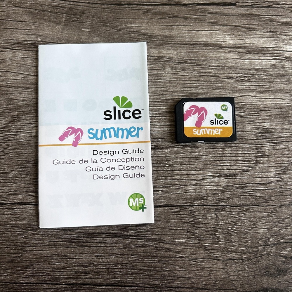 Slice Summer Design Card MS+ Scrapbooking Fonts Icons Guide Craft Lot SD Card